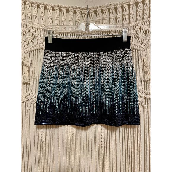 NWT Free People Cascading Sequin Mini Skirt - Picture 4 of 7